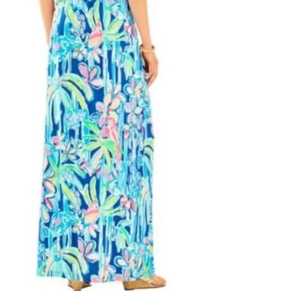 Lilly Pulitzer PARIGI MAXI DRESS POP UP JUNGLE HOPPIN - Picture 4 of 11